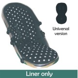 Seat Liner  Universal Pushchair Style - Black Large Star Design